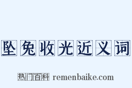 坠兔收光近义词是什么意思的图片